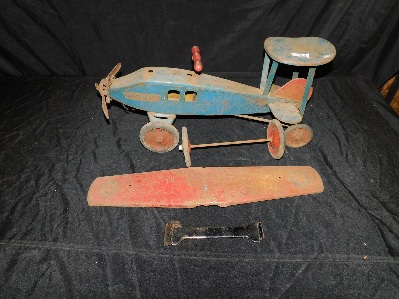 Pressed Steel Airplane Ride On Toy (1 of 1)