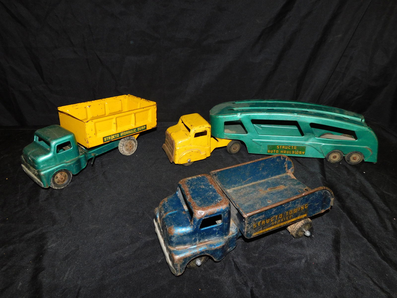 Lot of 3 Structo Pressed Steel Trucks (1 of 4)