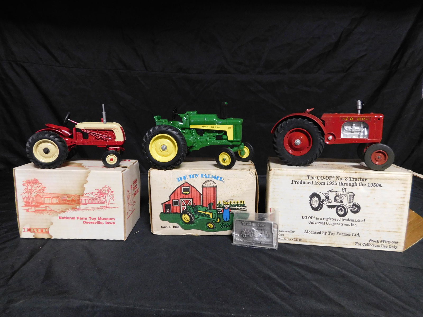 Lot of 3 Die-Cast Tractors including John Deere (1 of 4)