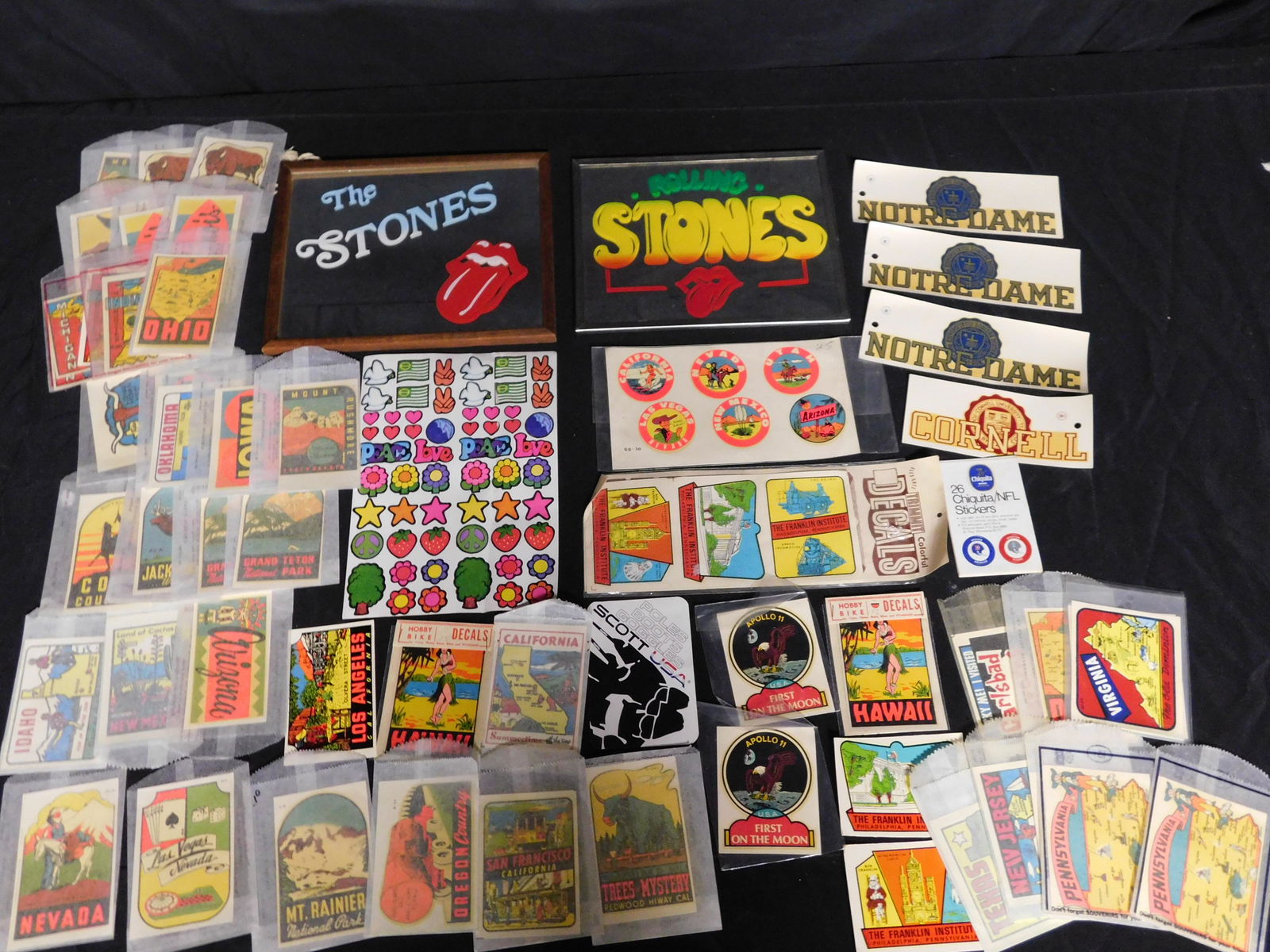 Box Lot with The Rolling Stones Mirrors and Decals (1 of 1)