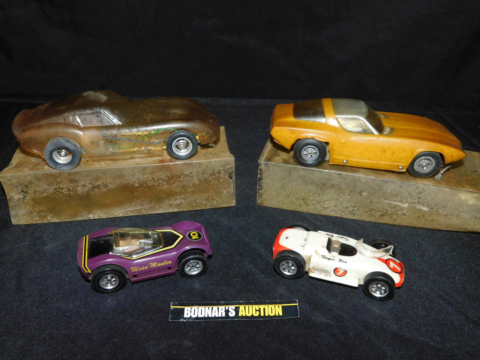 Lot of 4 Vintage Cars including Ideal and Russ Kit: Lot of 4 Vintage Cars. 2 are Ideal and the other 2 Russ Kit. You are bidding at a live sale, please read the terms and conditions. We are offering contact-less pick ups at our South Brunswick location
