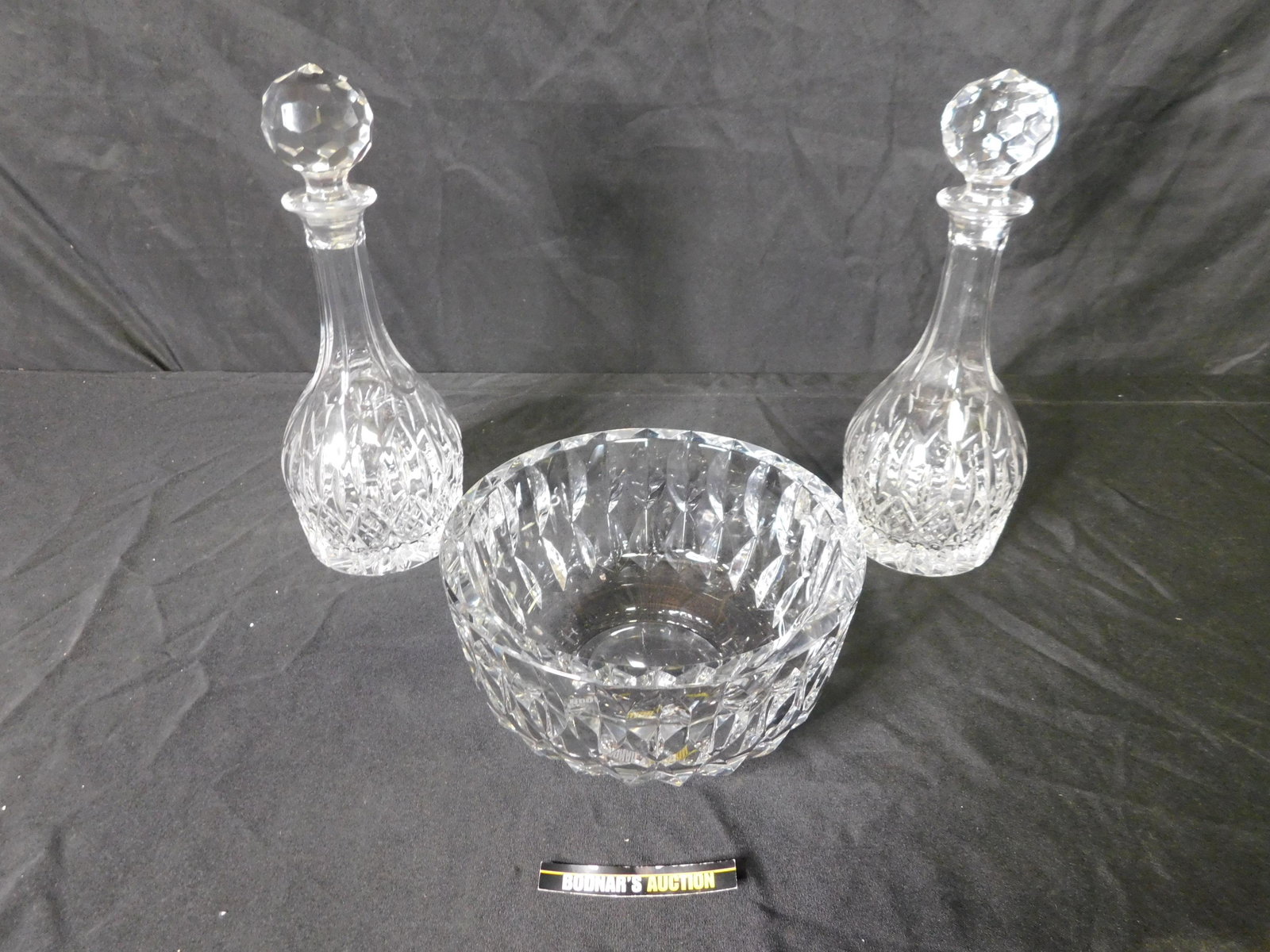 Group Lot with 2 Crystal Decanters and Crystal Bowl (1 of 2)