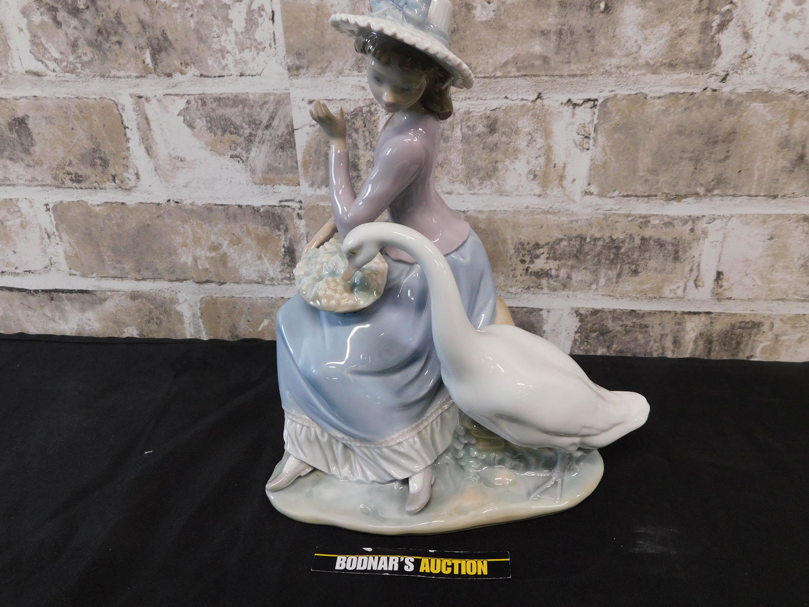 Lladro Girl Feeding a Swan Figurine (1 of 3)