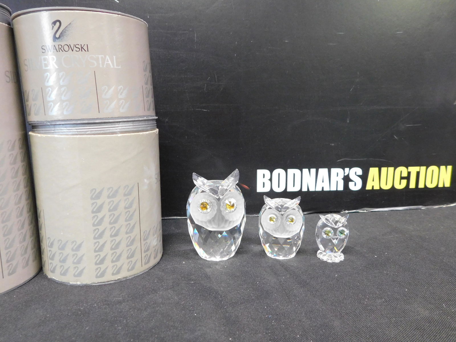 Swarovski Crystal Owl Family Lot (1 of 4)