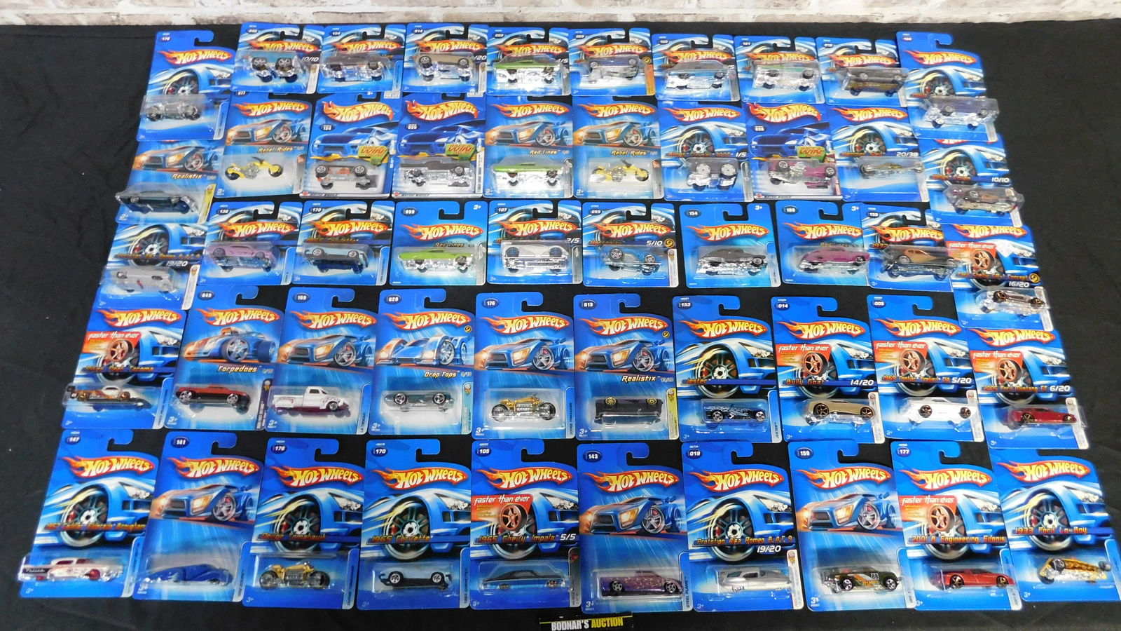 Lot of 50 Hot Wheels on Cards (1 of 4)