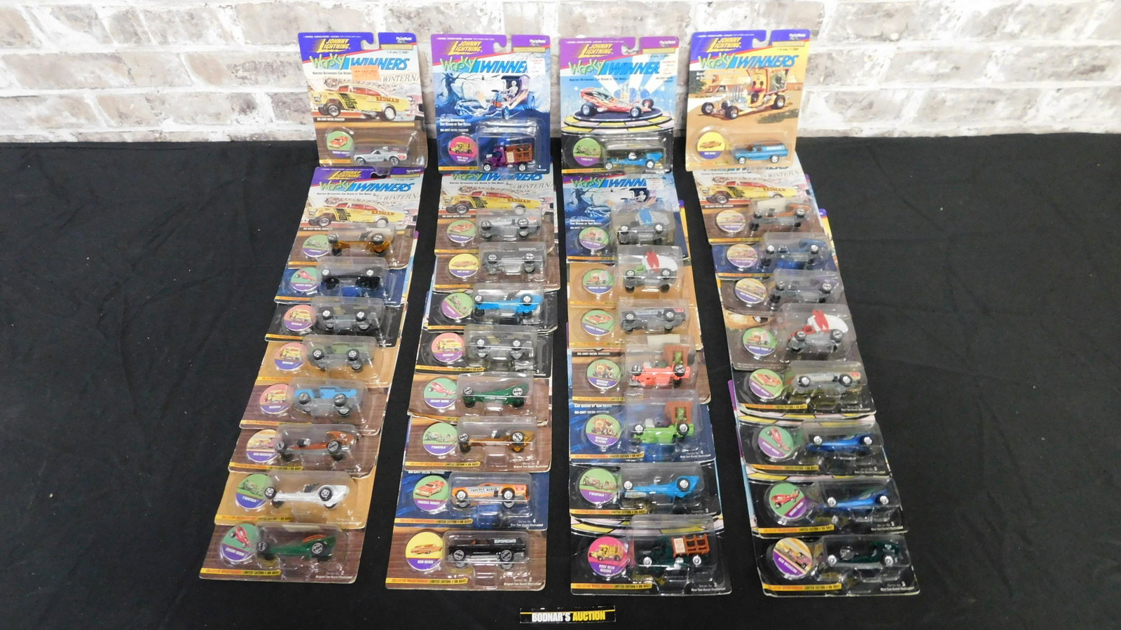 Lot of Johnny Lightning Wacky Winners: Lot of Johnny Lightning Wacky Winners 1:64 Scale Die-Cast Cars. Approx. 35 Pieces. We are offering contact-less pick ups at our South Brunswick location by APPOINTMENT ONLY on the Friday, Saturday, Mo