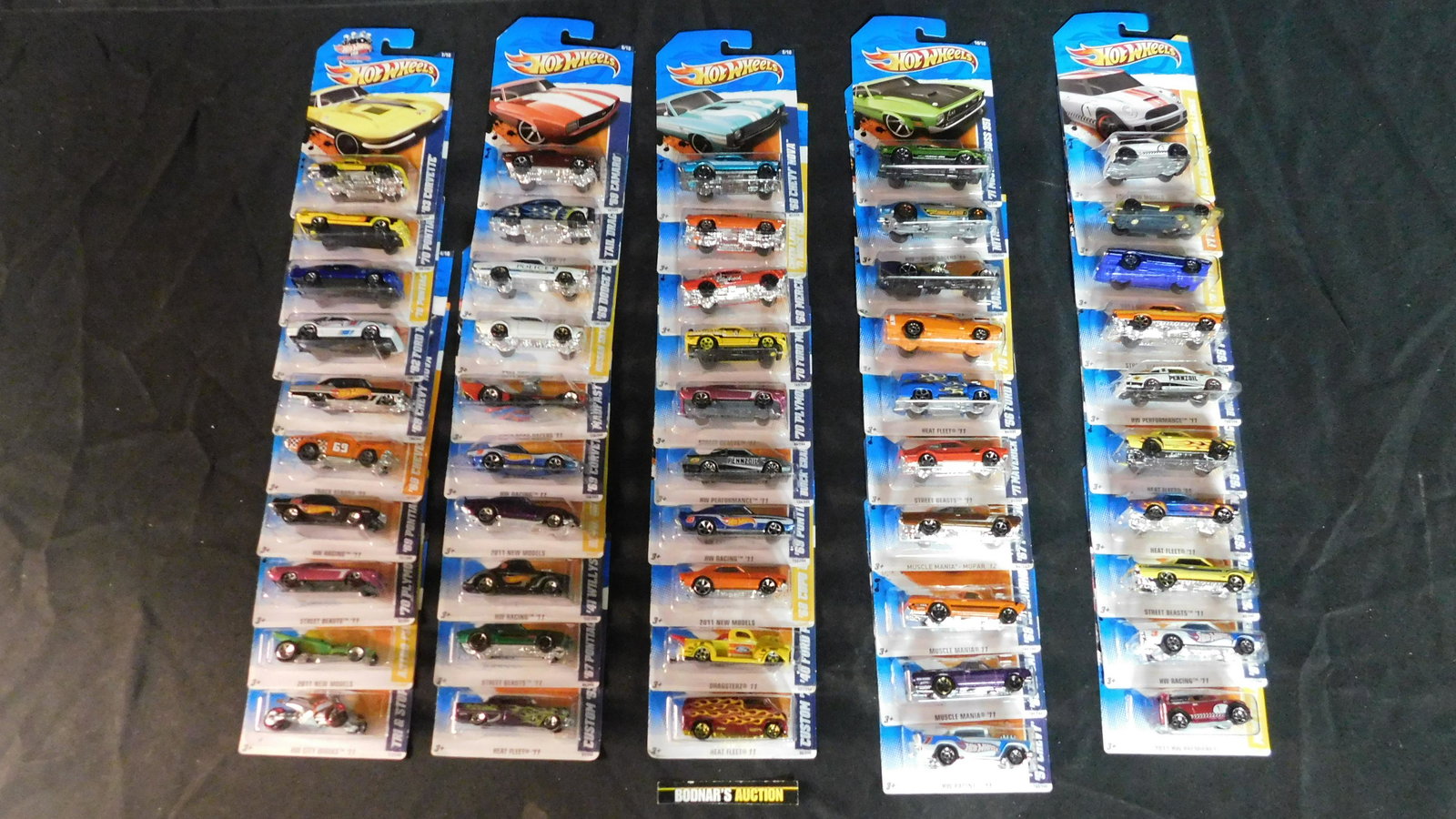 Lot of 50 Hot Wheels - Carded: Lot of 50 Mixed Hot Wheels on Cards. We are offering contact-less pick ups at our South Brunswick location by APPOINTMENT ONLY on the Friday, Saturday, Monday and Tuesday immediately following the sal