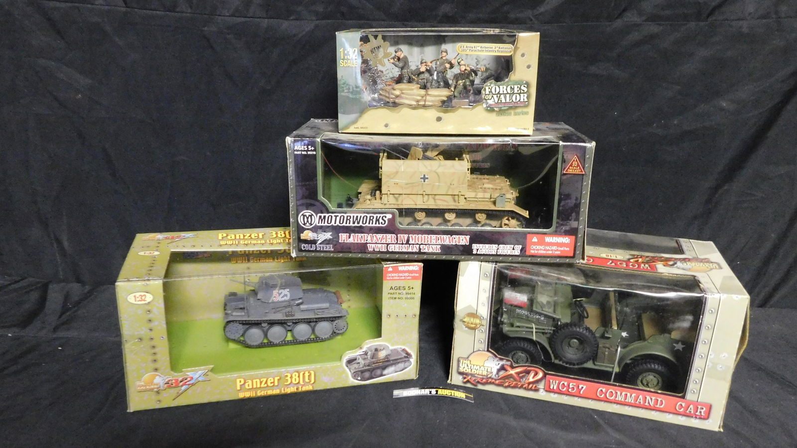 Lot of 4 Boxed Military Vehicles and Figures (1 of 3)
