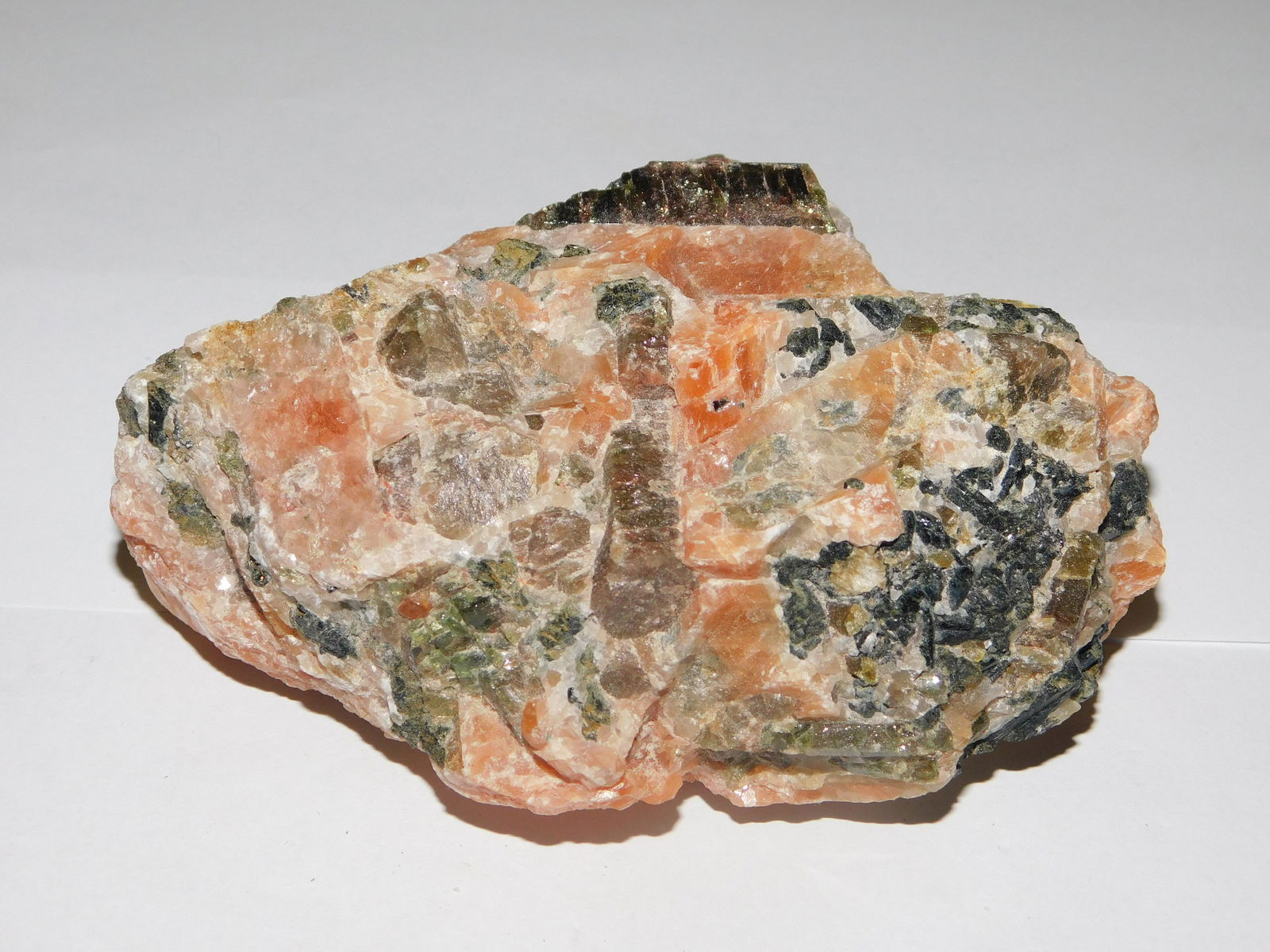 Greenish Apatite Crystals, Phosphates in Calcite (1 of 3)