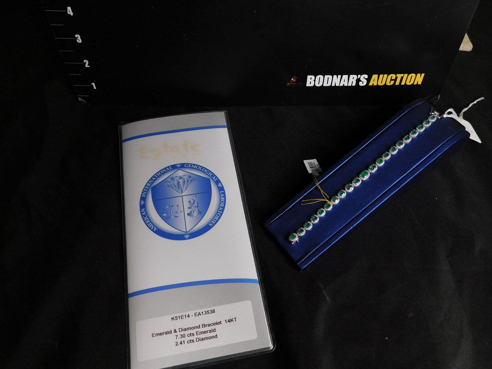 14K Emerald & Diamond Bracelet (1 of 4)