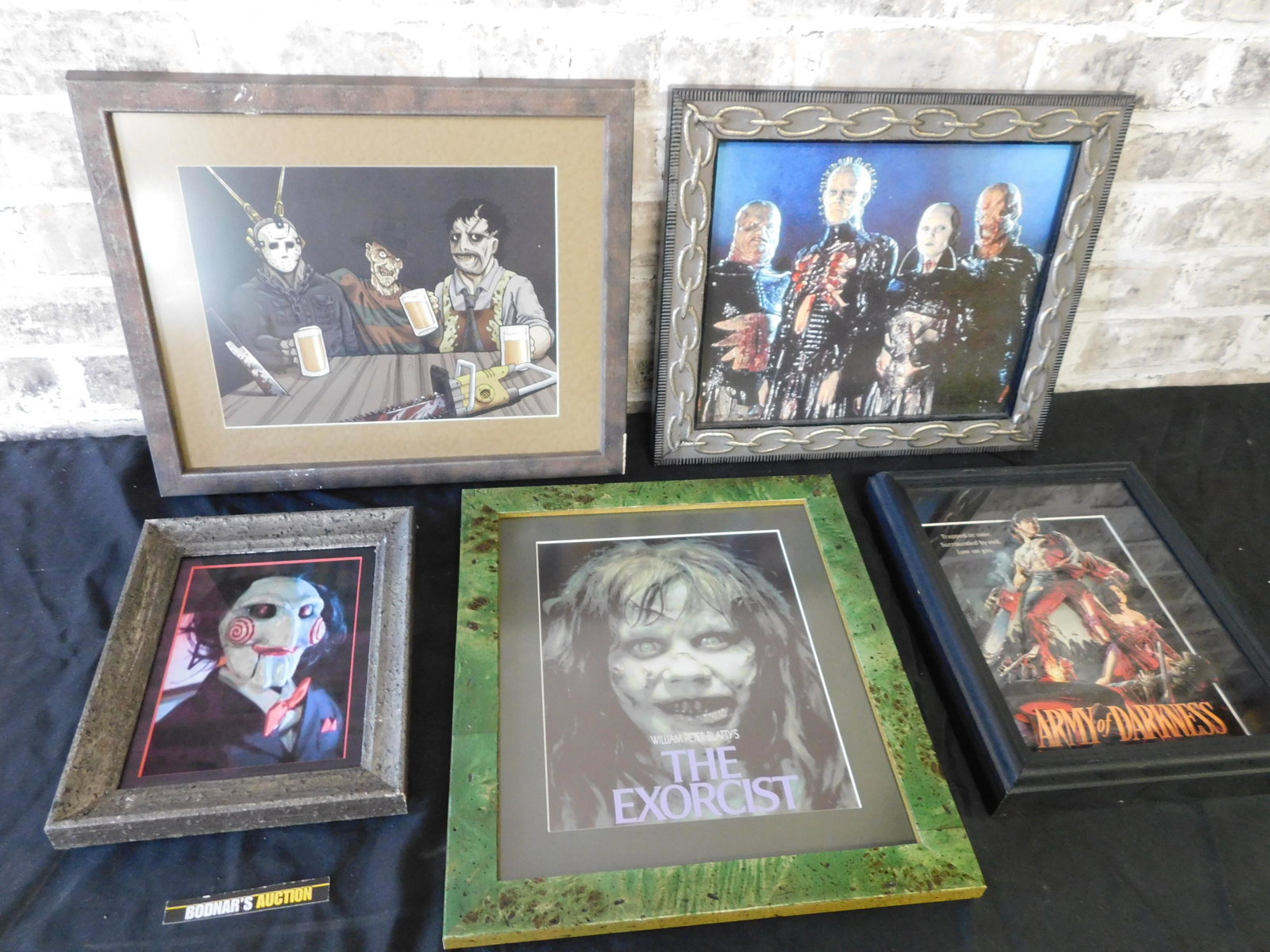 Lot of 5 Horror Themed Movie Framed Prints (1 of 6)