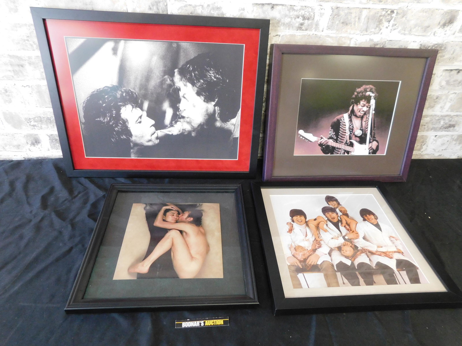 Lot of 4 Music Related Framed Prints including Jimi (1 of 5)