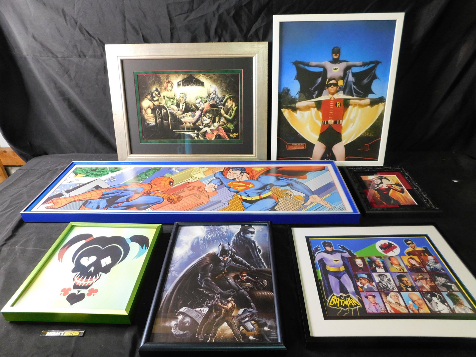 Lot of 7  DC Comics Framed Prints including Batman (1 of 8)