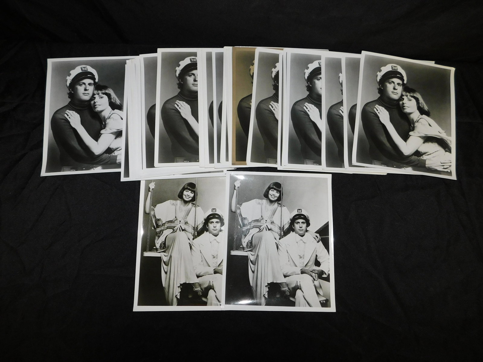 Original Photographs of Captain and Tennille - Lot of: Lot of 50 Original Vintage Photographs of Captain and Tennille taken by photographer Gustavo Parras. 2 Different Styles. This sale will be broadcast live on sale day with an auctioneer and caller call