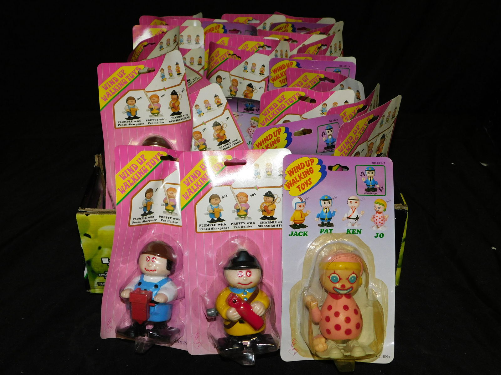 Group Lot of Wind Up Walking Toys: Group Lot of Wind Up Walking Toys. Approx. 35 Pieces. Vintage Barn Find. New Old Stock. This sale will be broadcast live on sale day with an auctioneer and caller calling full descriptions of each lot