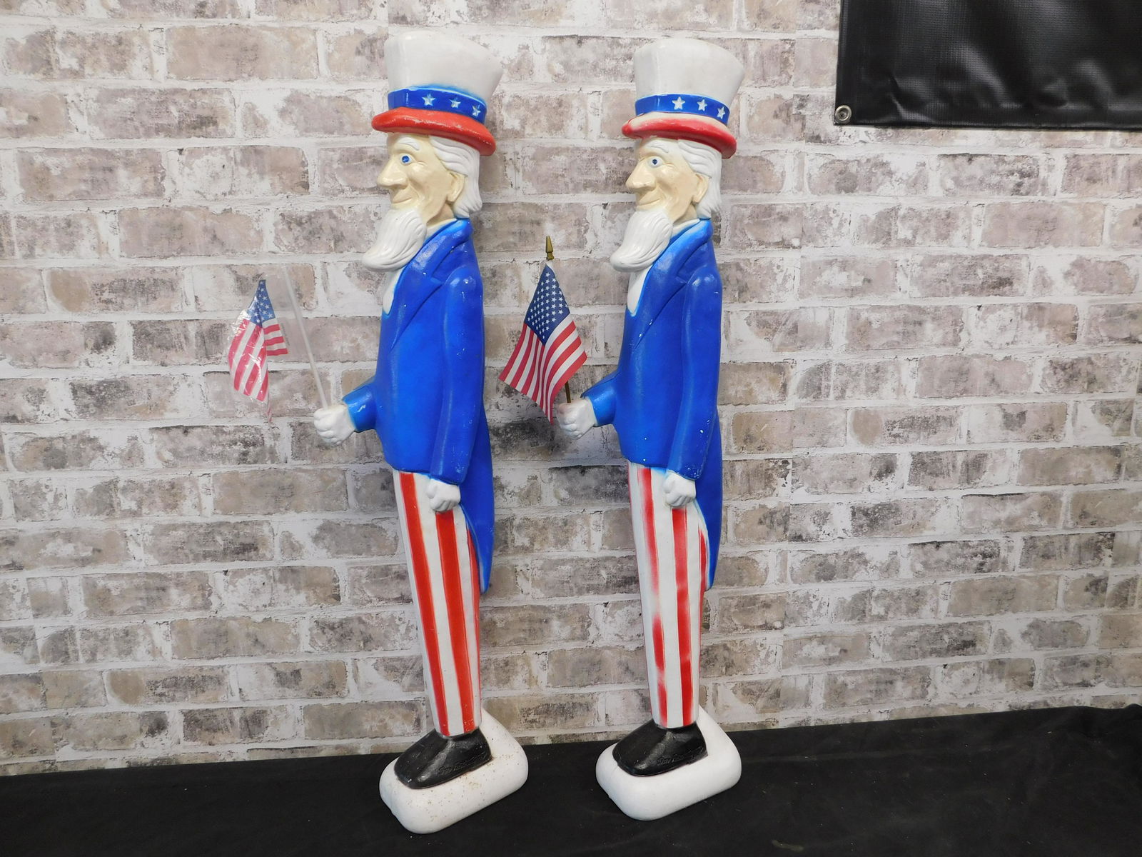 Lot of 2 Uncle Sam Blow Mold Lawn Decorations (1 of 4)
