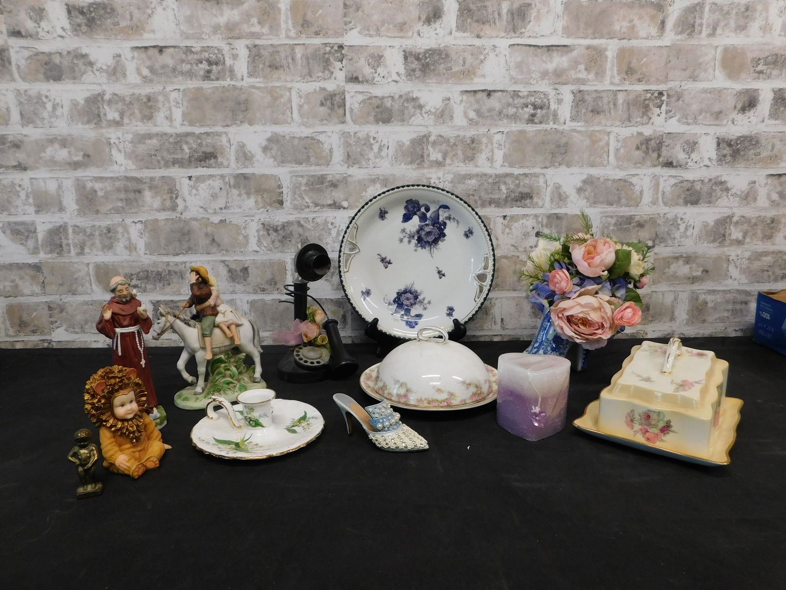 Box Lot of Misc. Figurines and China (1 of 5)