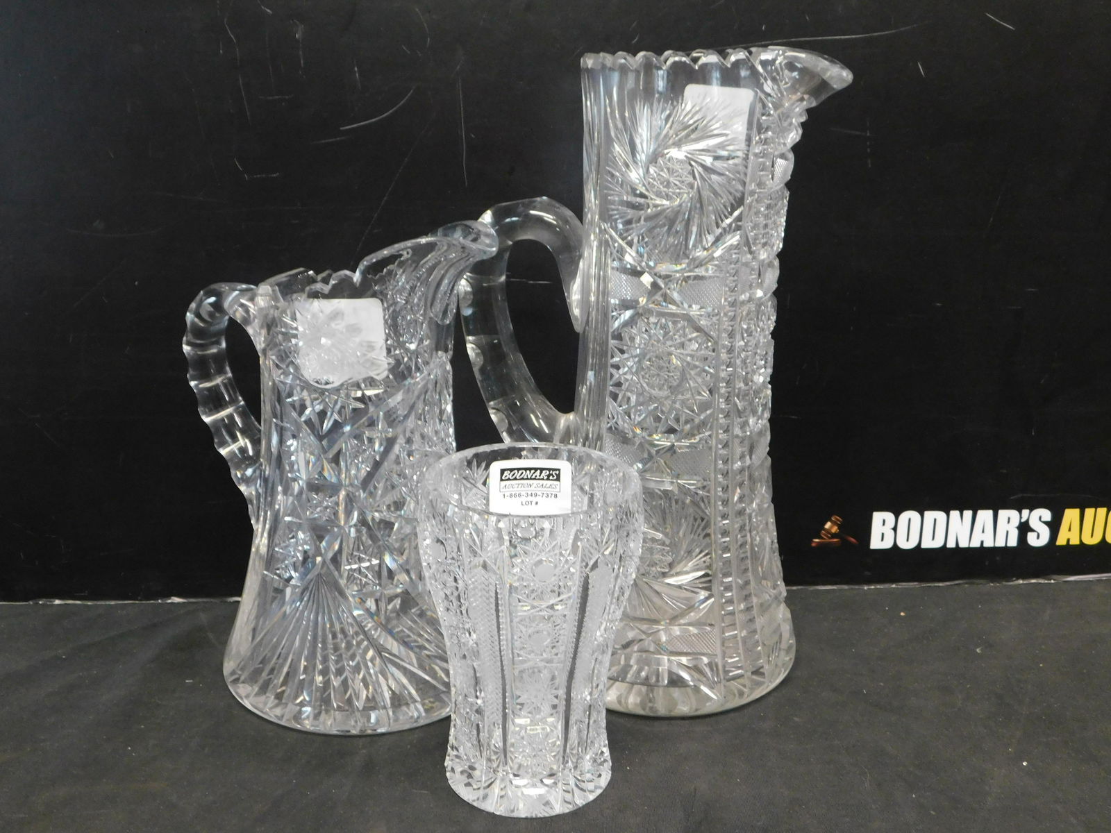 Lot of 3 Cut Glass Pieces (1 of 4)