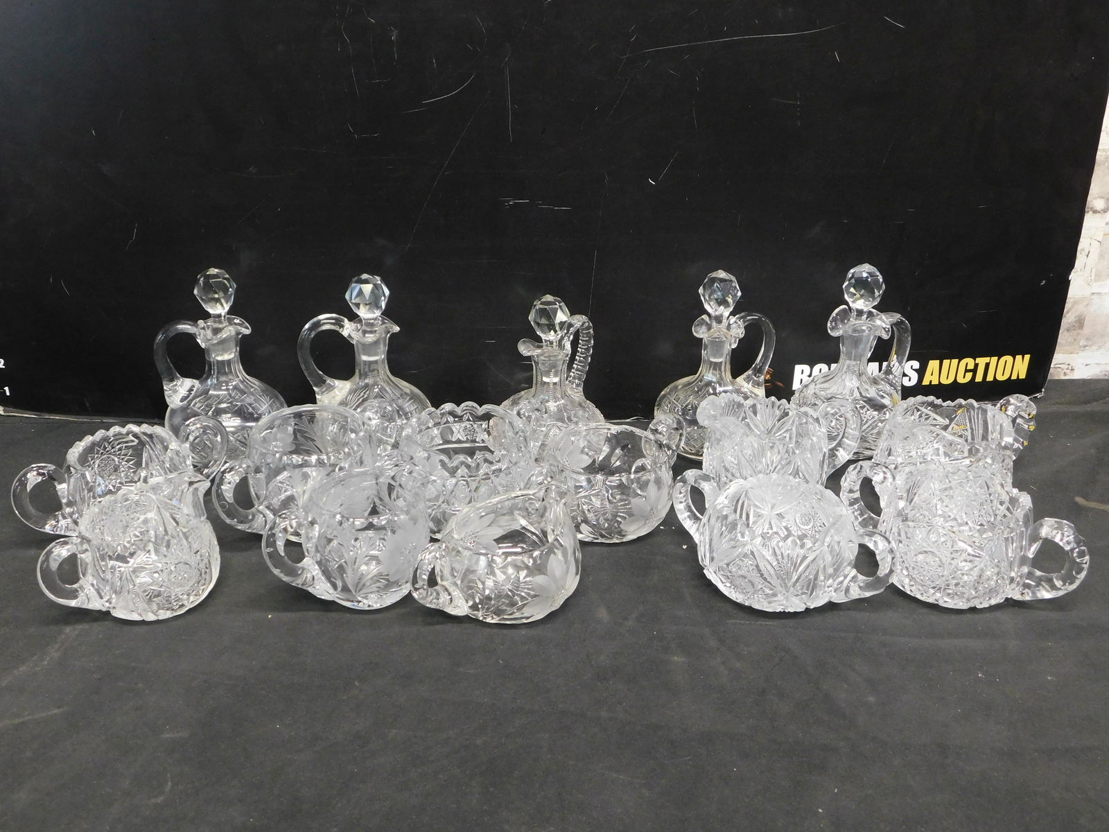 Group Lot of 16 Pieces of Cut Glass (1 of 5)
