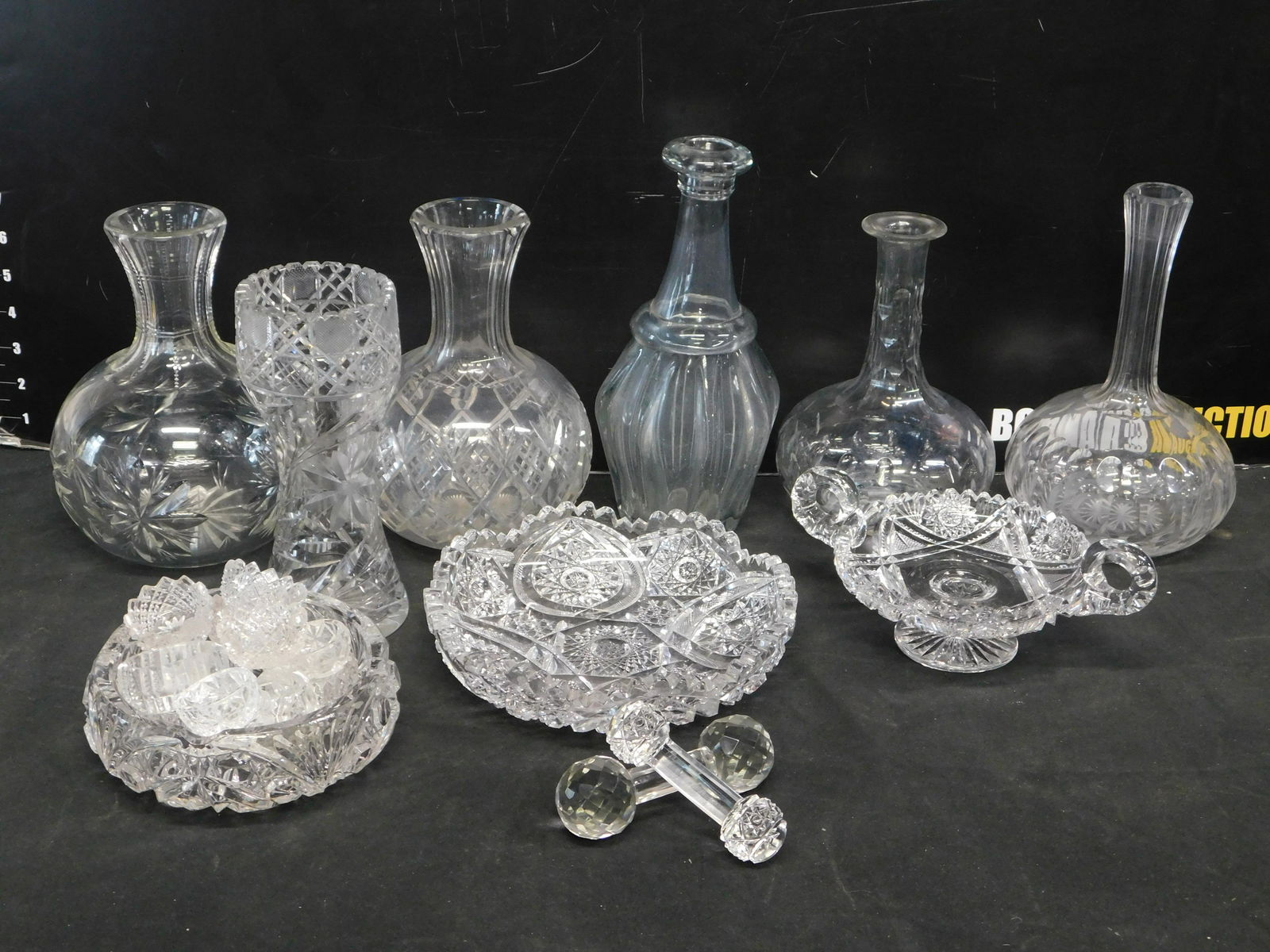 Large Lot of Cut Glass including Decanters (1 of 6)