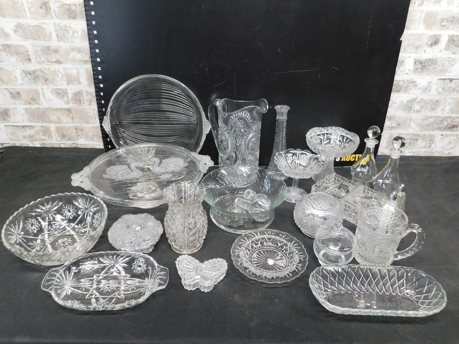 Large Lot of 2 Boxes of Mostly Pressed Glass (1 of 5)