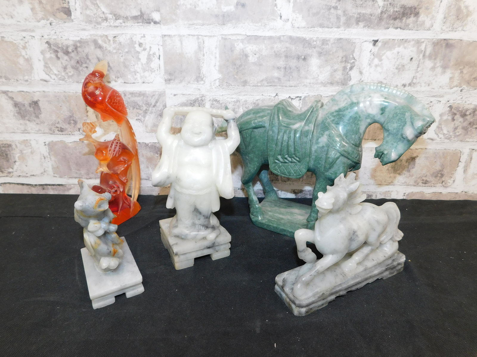 Lot of Hand Carved Stone Asian Style Figurines (1 of 6)