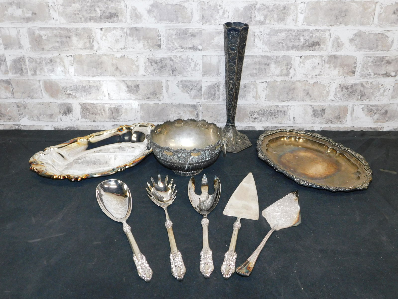 Box Lot with Silverplate including Tiffany & Co (1 of 5)