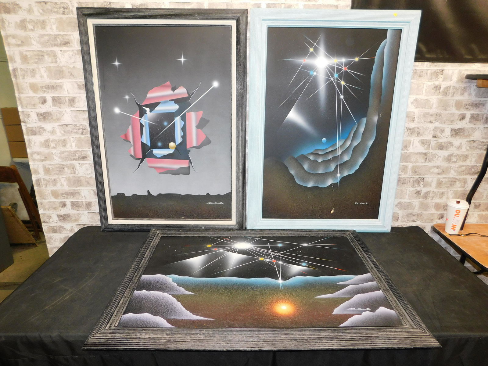 Lot of 3 De Grootz Mid Century Modern Framed Prints on (1 of 9)