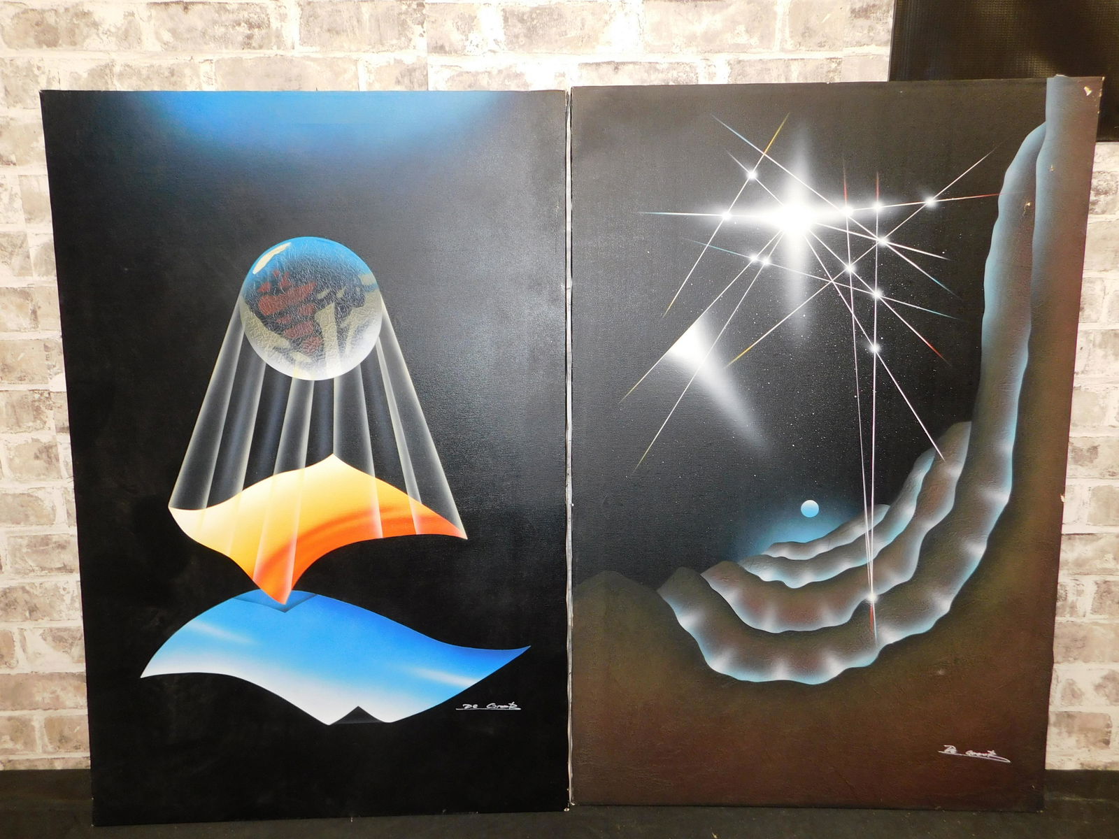 Lot of 2 De Grootz Mid Century Modern Framed Prints on (1 of 7)