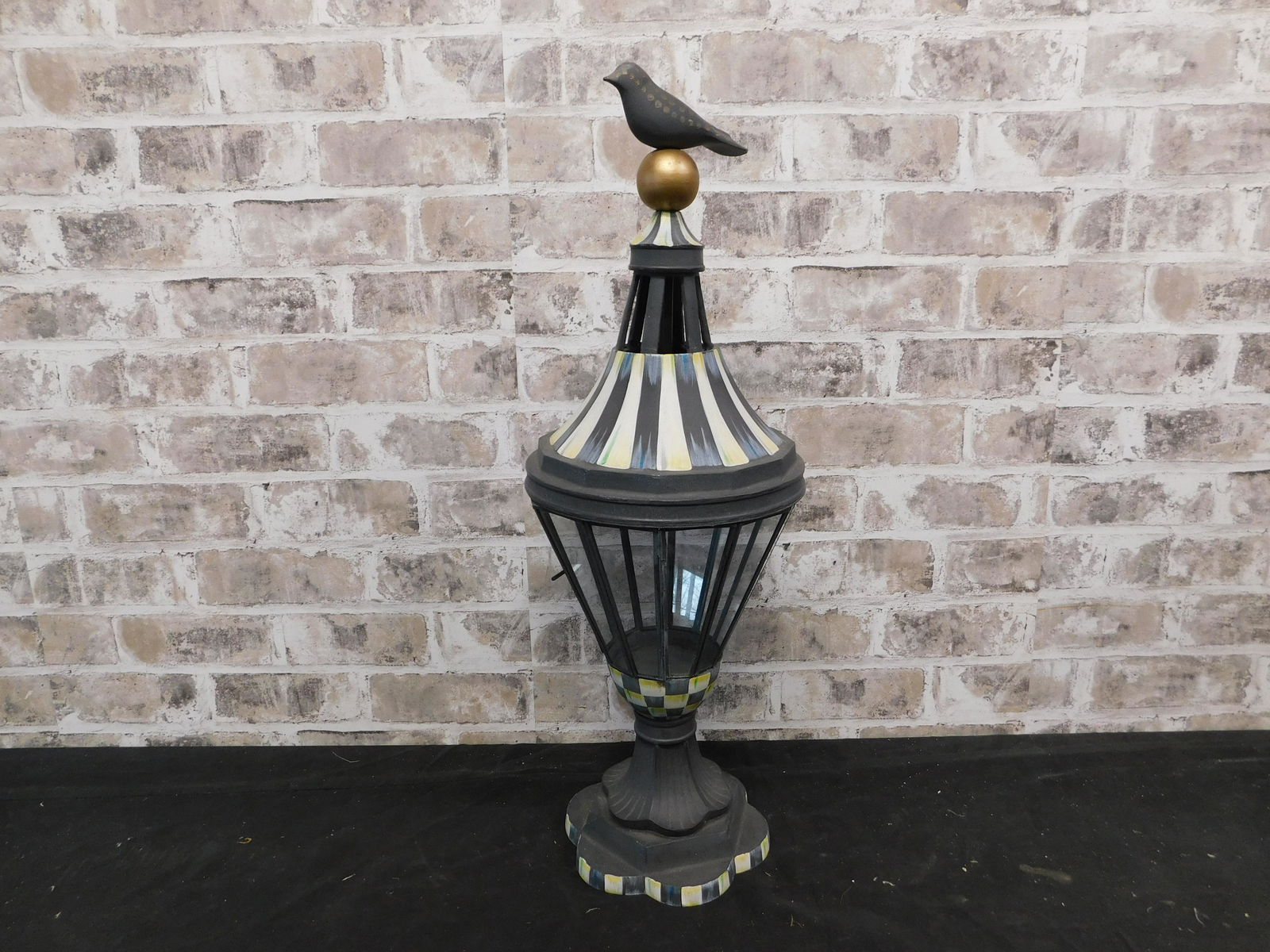 Lighthouse Style Pillar Candle Holder - Unsigned - (1 of 3)