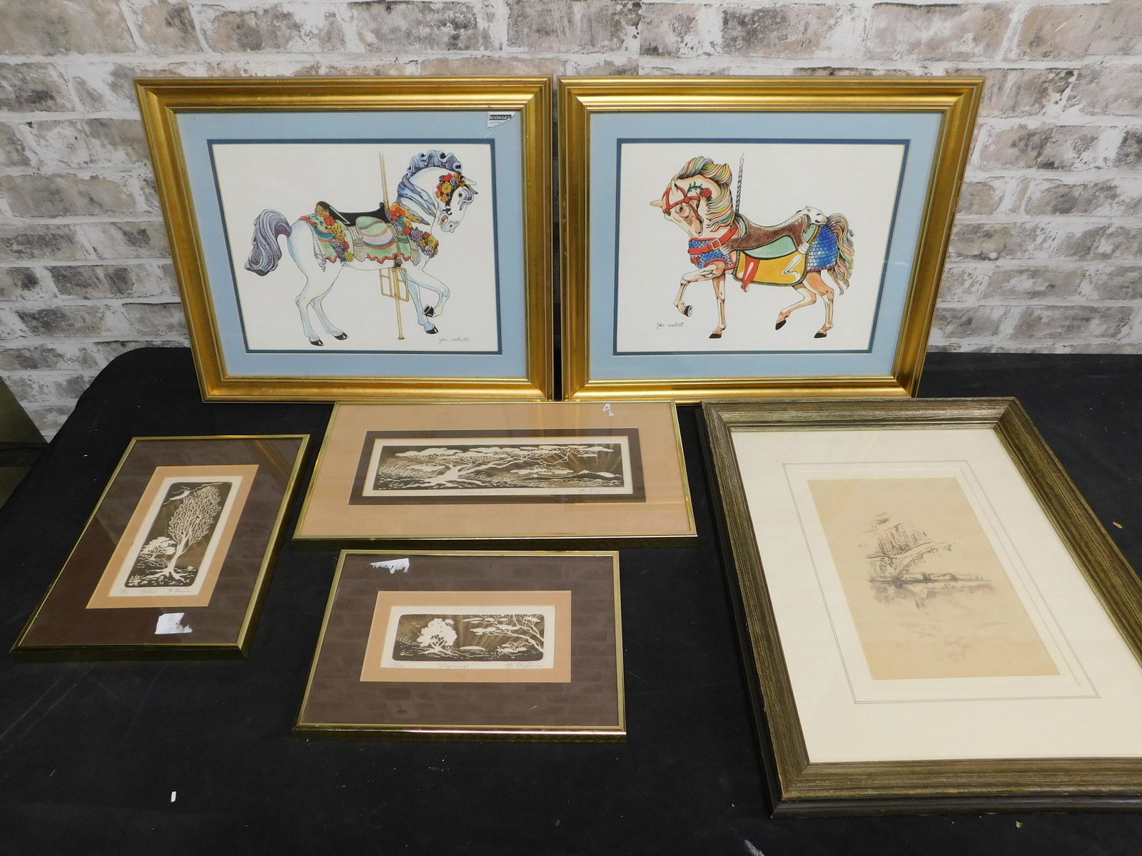 Lot of 6 Pieces of Art including Prints, Lithos and (1 of 13)