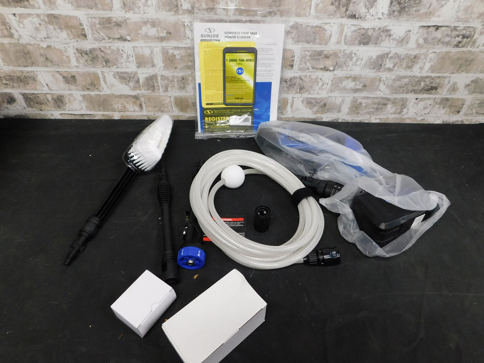 Sunjoe Cordless Portable Power Cleaner: Sunjoe Cordless Portable Power Cleaner. Never Used. This sale will be broadcast live on sale day with an auctioneer and caller calling full descriptions of each lot being sold, as well as video feed o