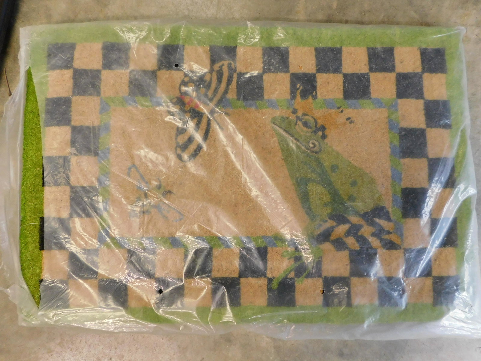 MacKenzie Childs Frog Entrance Mat: MacKenzie Childs Frog Entrance Mat. Measures 36.5" x 24". This sale will be broadcast live on sale day with an auctioneer and caller calling full descriptions of each lot being sold, as well as video 