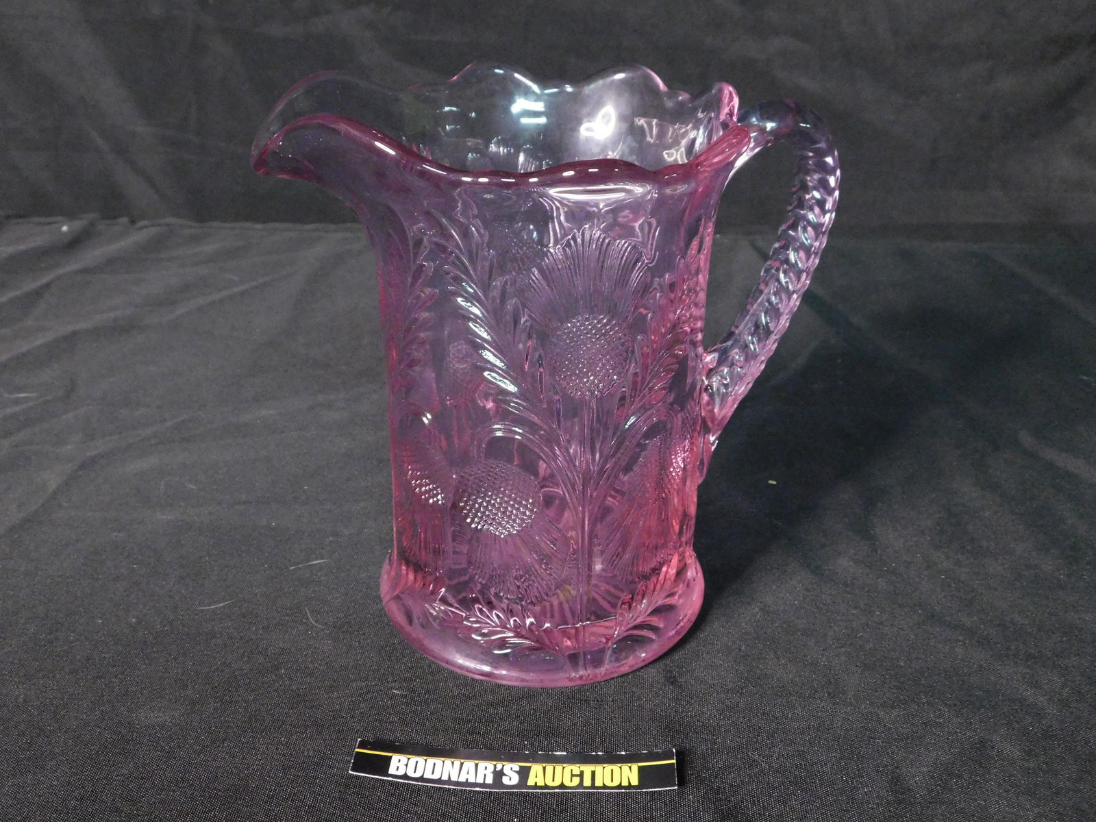 Early Thistle Pattern Pressed Glass Pitcher (1 of 5)