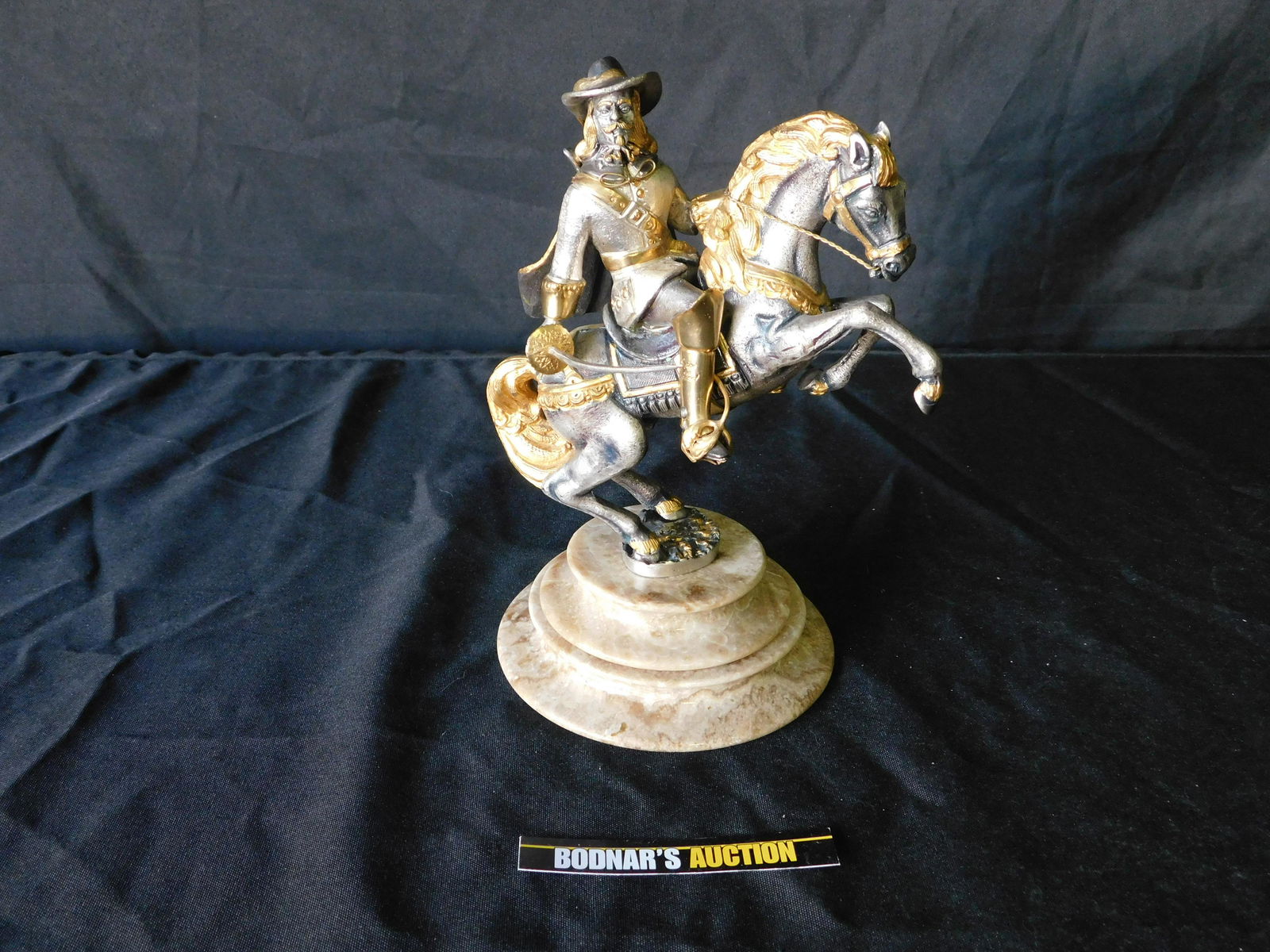 Giuseppe Vasari Musketeer Riding Horse Bronze Statue (1 of 7)