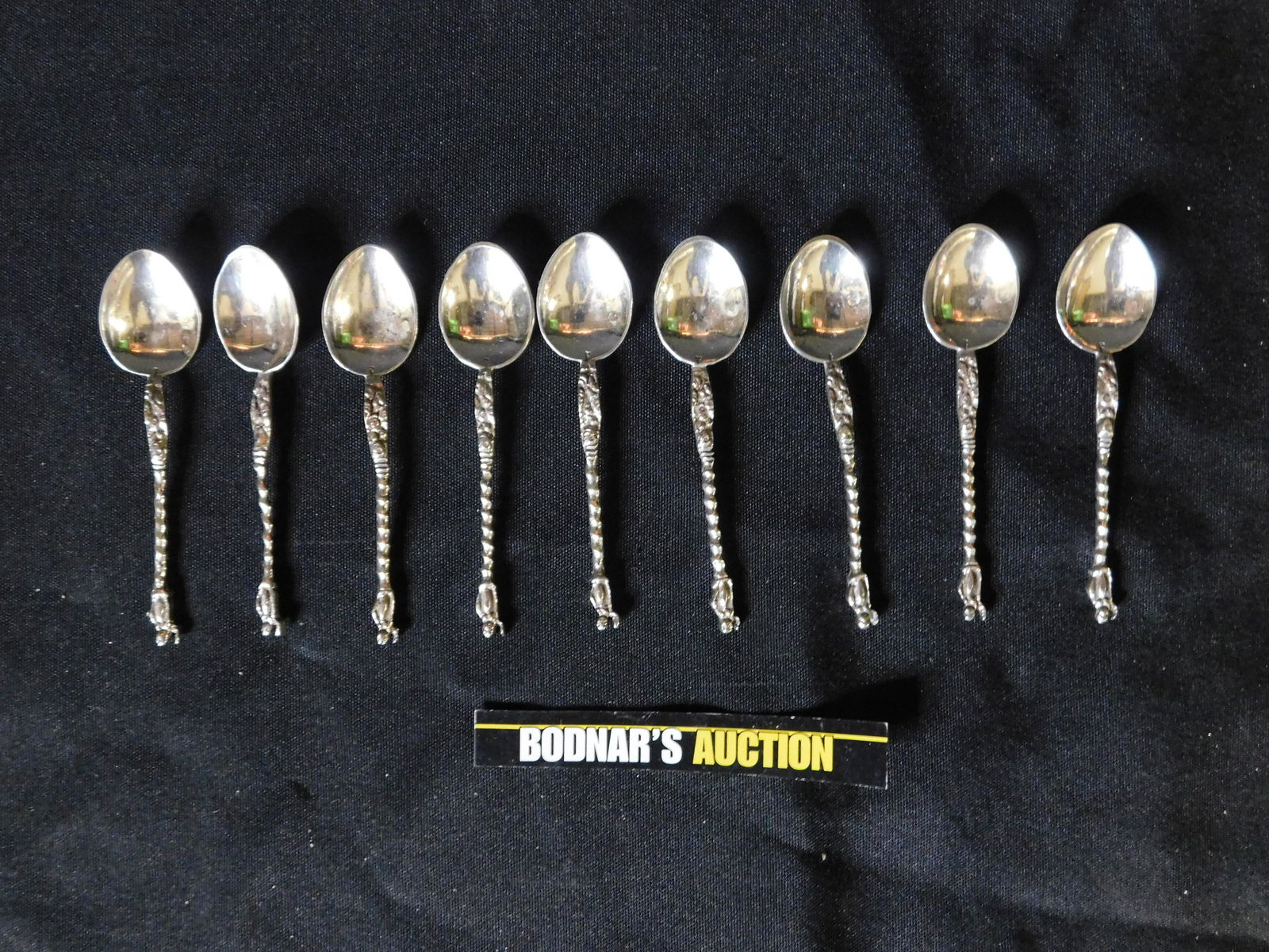 Lot of 9 Sterling Silver Figural Table Salt Spoons (1 of 7)