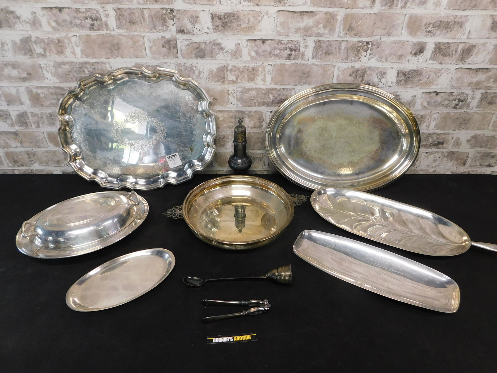 Group Lot of Silverplate Serving Pieces including (1 of 12)