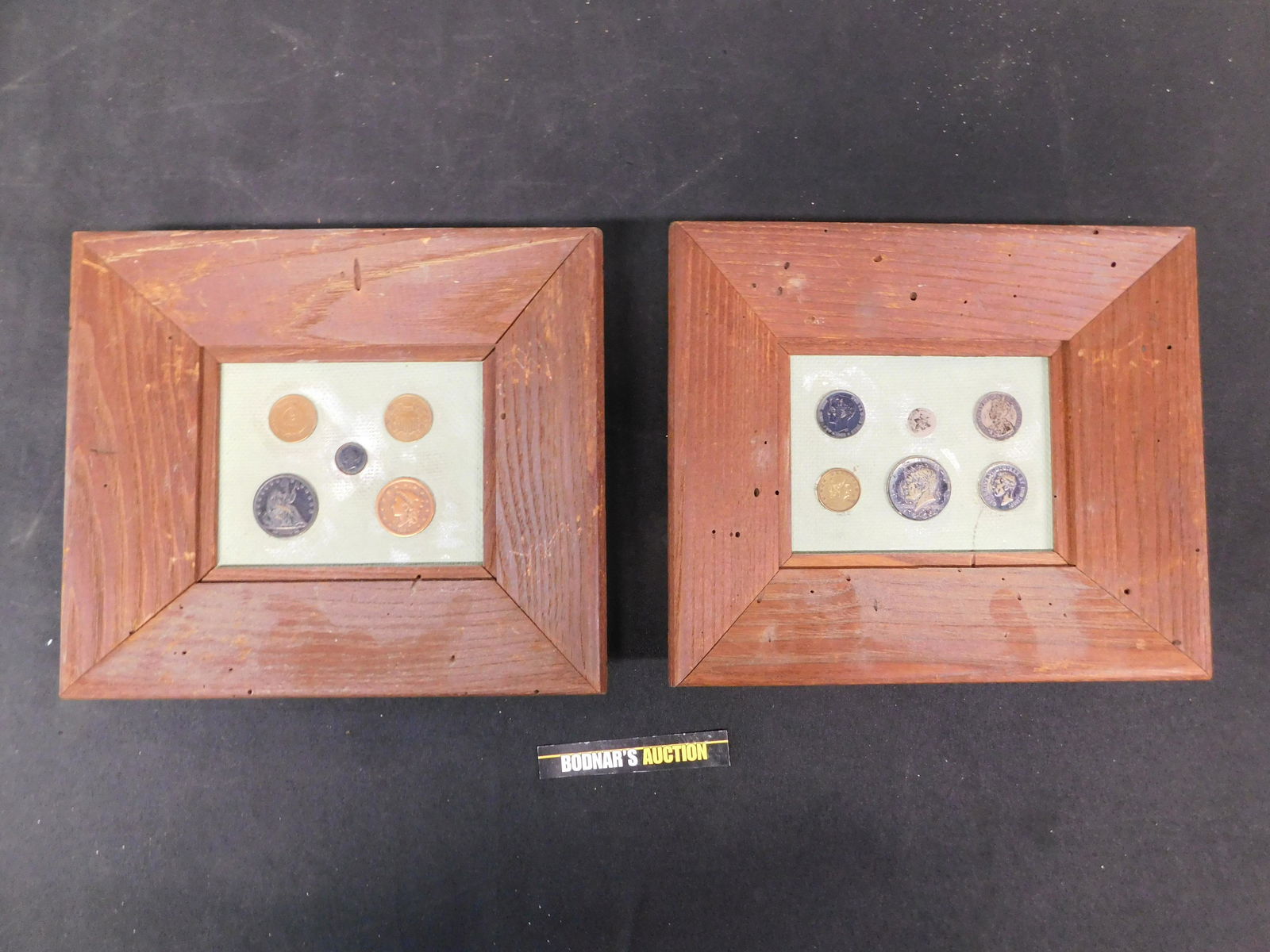 Lot of 2 Framed Collages of Early Coins (1 of 5)