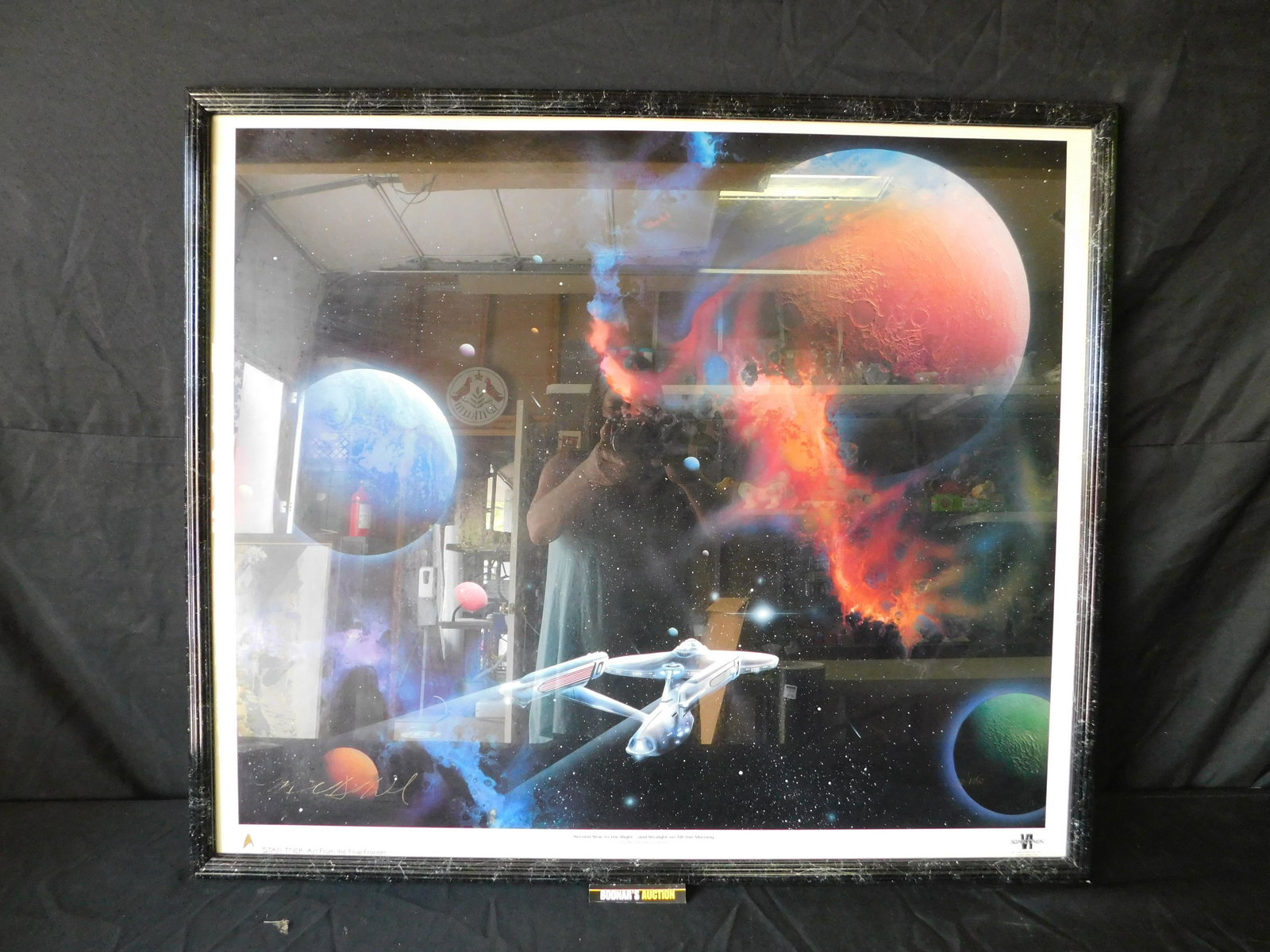 Star Trek "Second Star to the Right" Framed Lithograph: Star Trek Art From the Final Frontier Framed Lithograph. "Second Star to the Right...and Straight on Until Morning" by Michael David Ward. Signed and Numbered #680/1450. Measures 28.5" tall x 33.5" w.