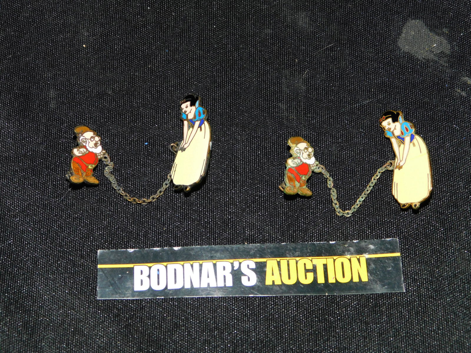 Lot of 2 1938 Snow White Sweater Pins featuring Snow (1 of 4)