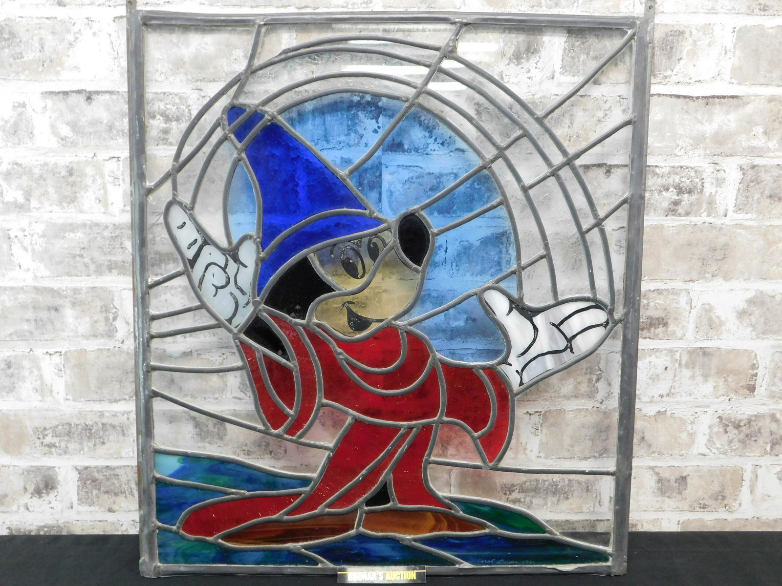 Stained Glass Sorcerer Mickey Mouse Panel (1 of 6)