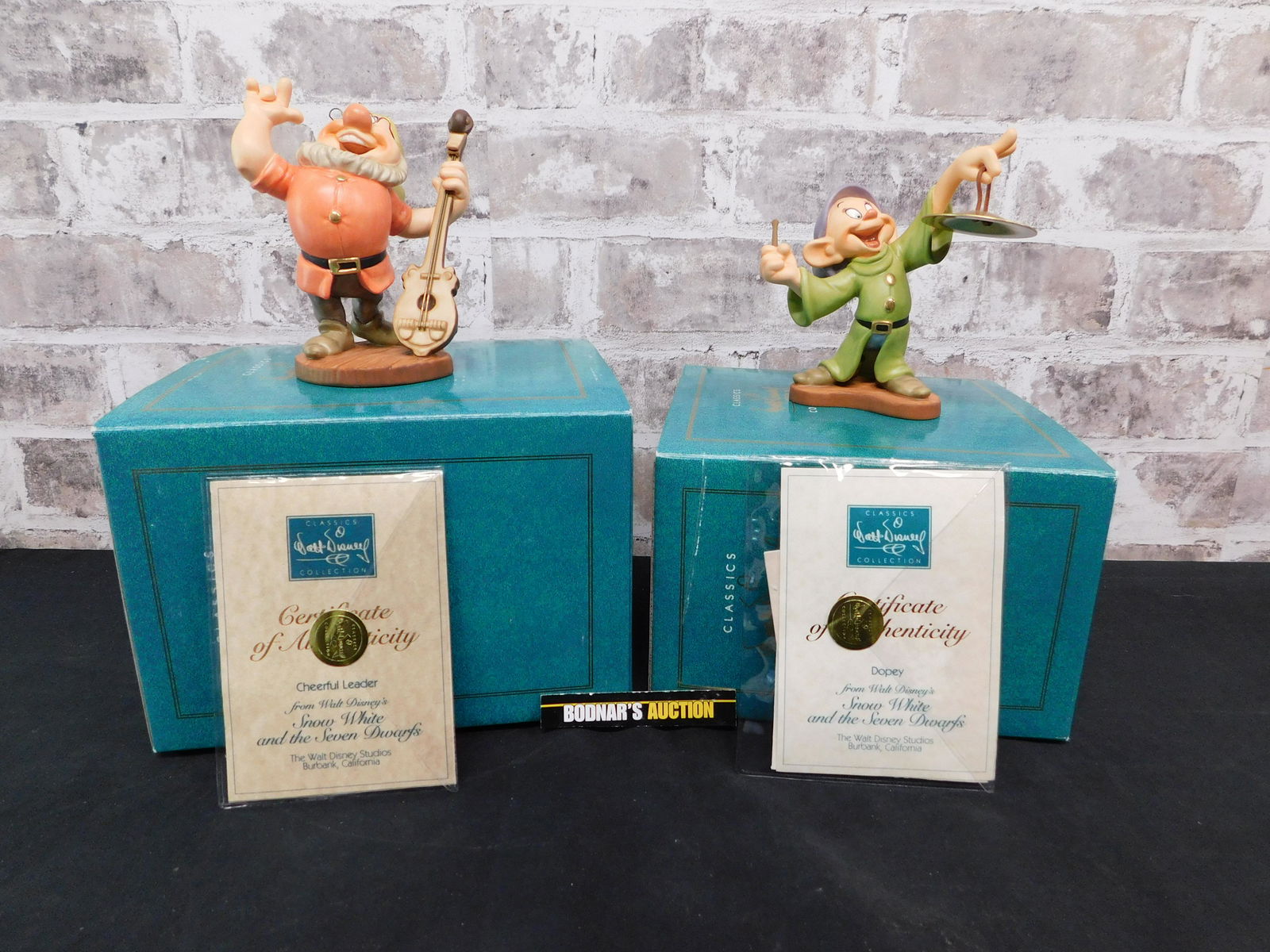 Lot of 2 Snow White WDCC Figurines - Doc and Dopey (1 of 6)