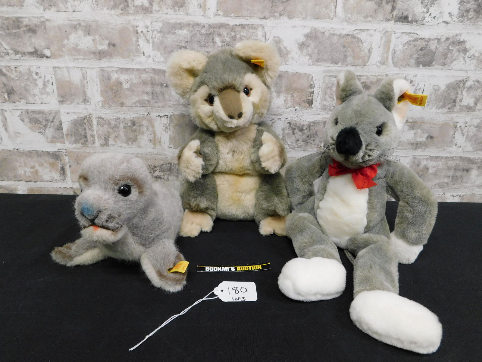 Lot of 3 Steiff Plush including Seal, Mouse and Koala (1 of 9)