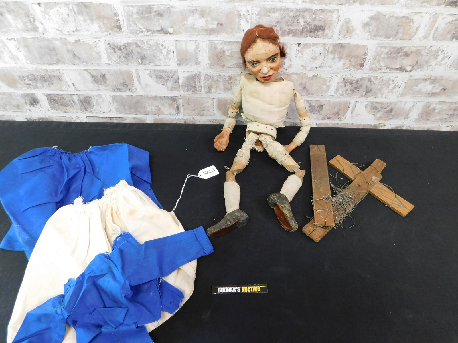 Antique 19th Century Marionette with Painted Wooden (1 of 9)