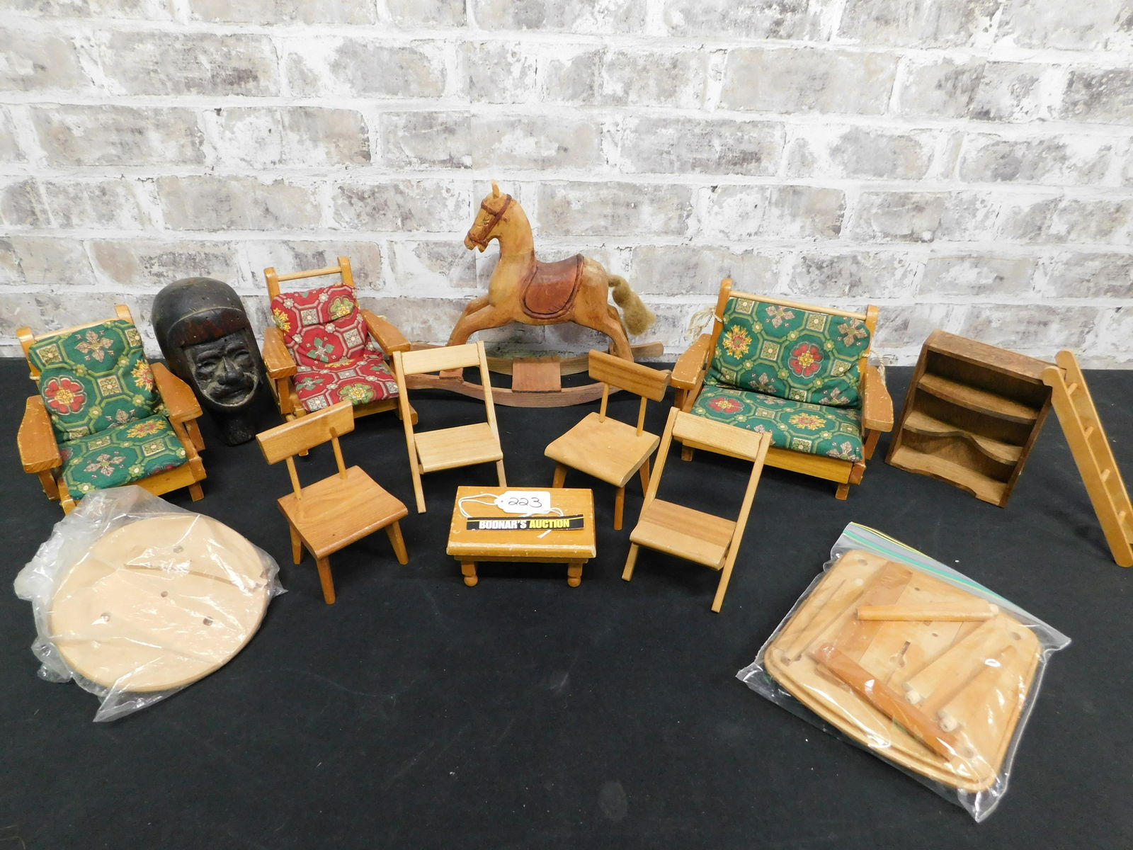 Box Lot of Wooden Doll Furniture (1 of 7)