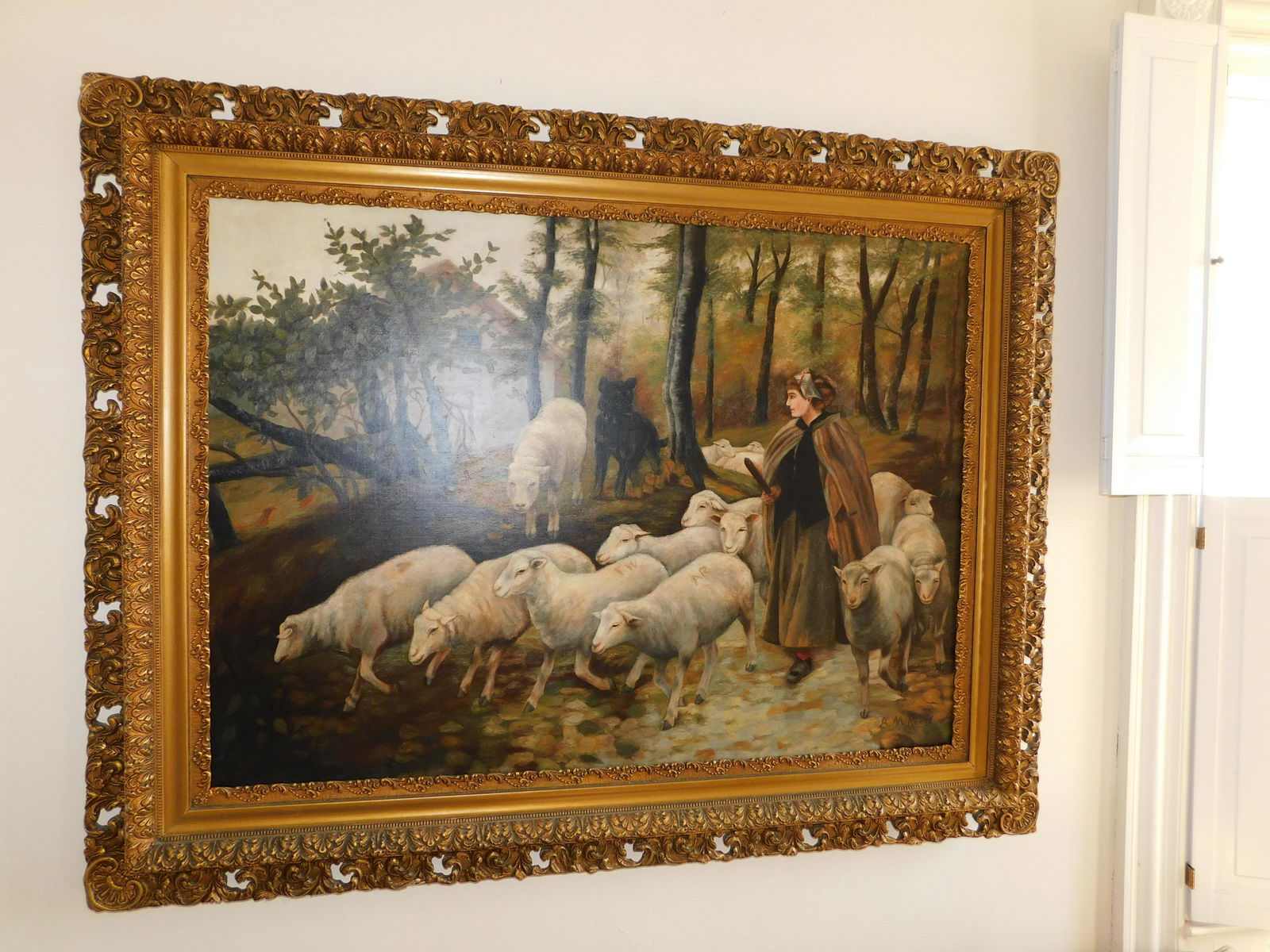 Oil on Board Sheep Scene - Reed (1 of 5)