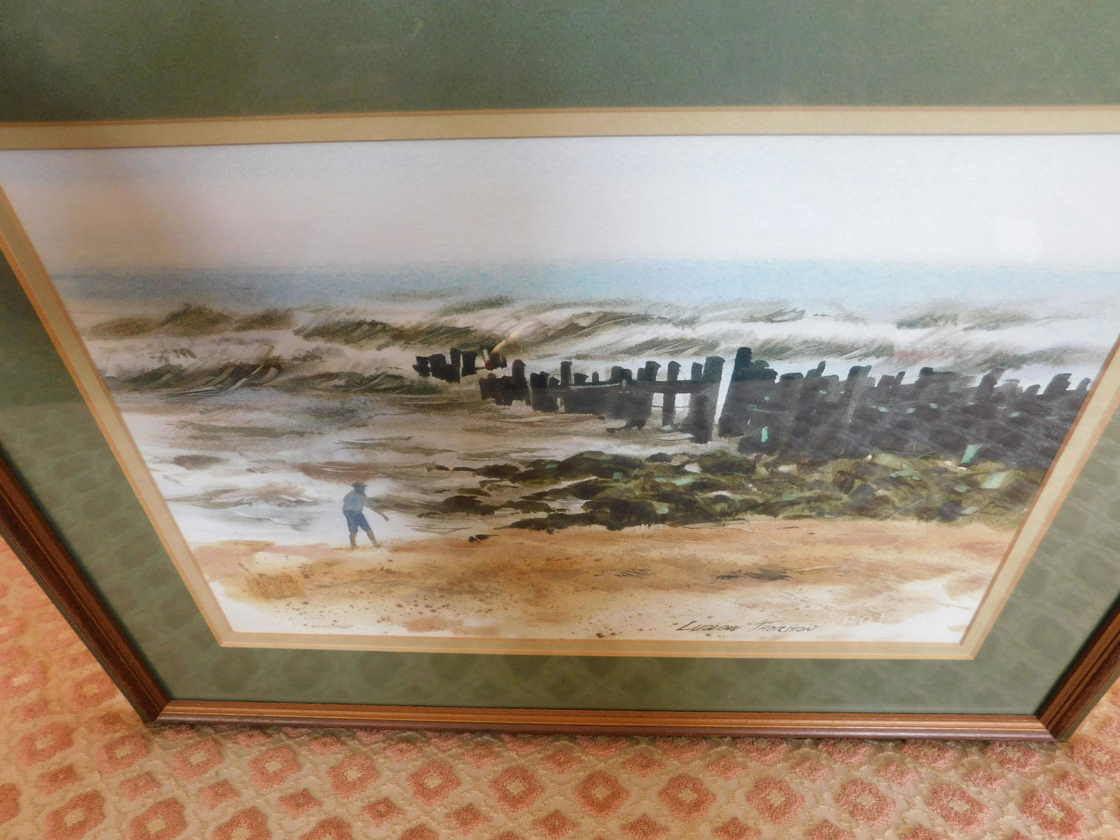 Watercolor Beach Scene - Thorston (1 of 2)