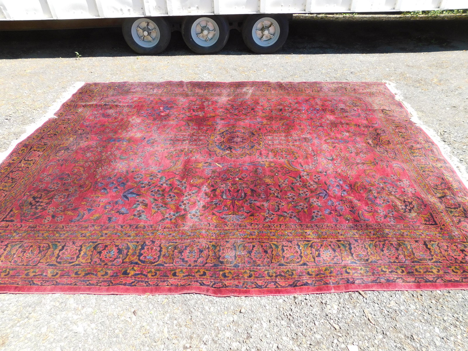 Semi Antique  Sarouk Hand Made Room Size Rug (1 of 6)