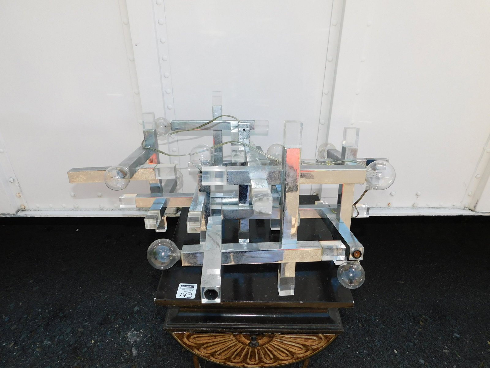 1960's Mid Century Modern Chrome and Lucite Geometrical (1 of 5)