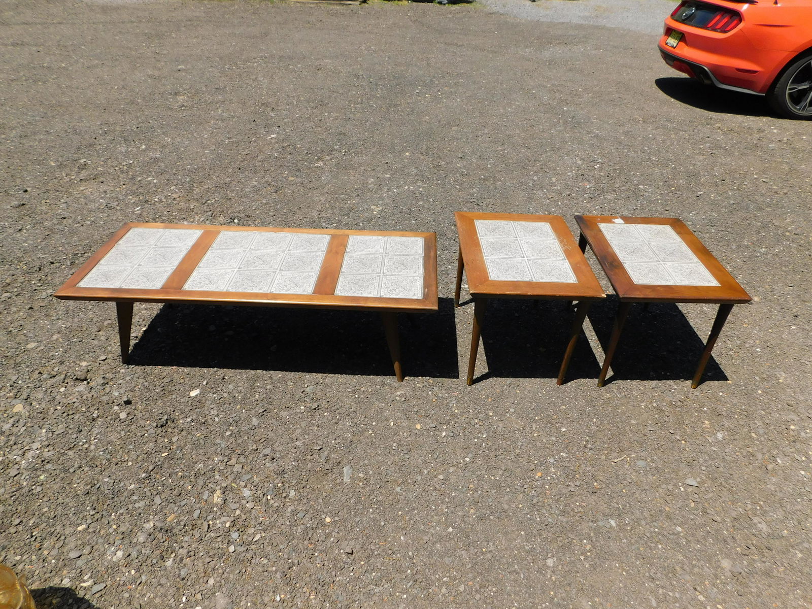 Set of 3 Danish Mid Century Modern Coffee Table Set (1 of 4)
